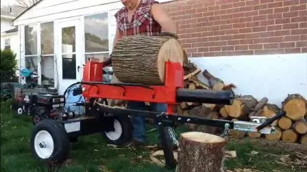 Cortador de madera resistente, 27 toneladas, 7HP, 4,5 pulgadas, cortador de troncos a gasolina, hacha para madera, hoja Duo (VHLS)